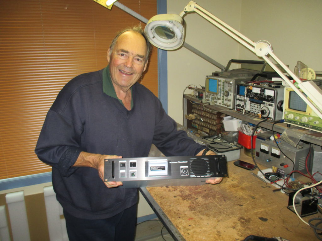 John VK2AAL At work bench with  C4FM